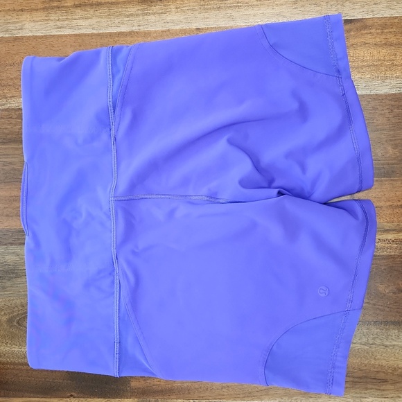 Lululemon Wunder Train Mesh Panel High-Rise Short 6" Atomic Purple Womens Sz 12 - Picture 4 of 8